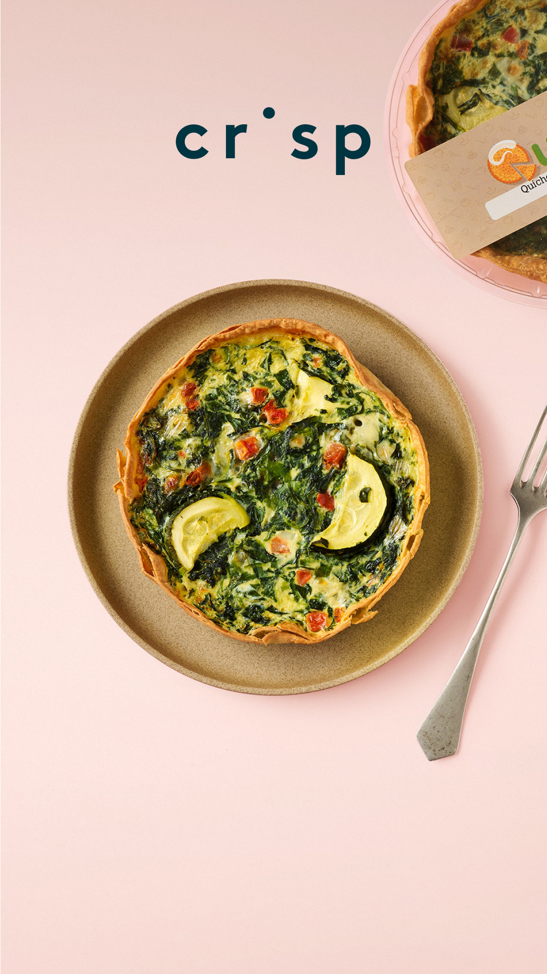 Quiche spinazie, tomaat en courgette